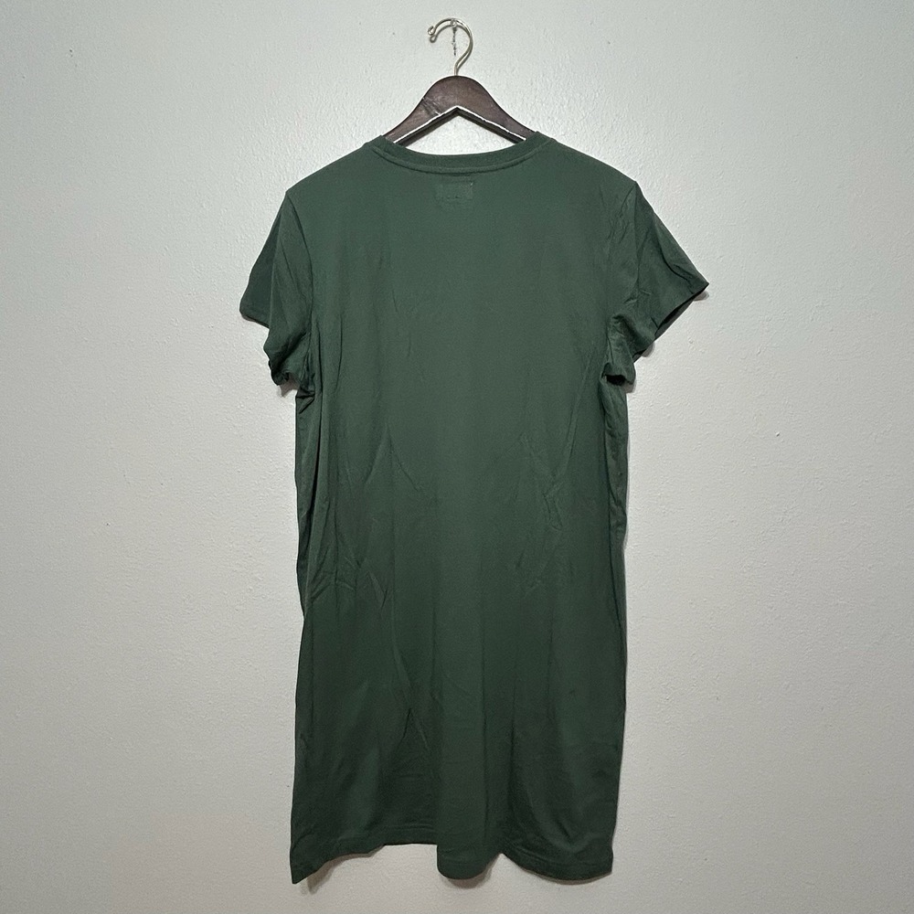 NWT Pact Dark Forest Green Softspun Short Sleeve Tee Dress Womens Size XL - Picture 9 of 11